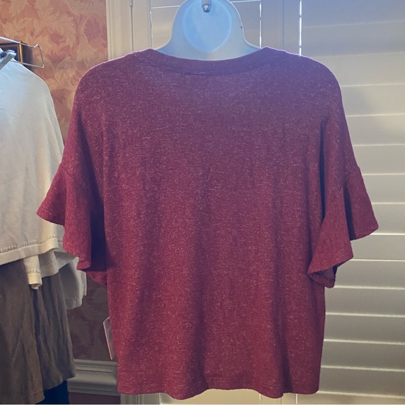 NWT: MAKE + MODEL Flutter sleeve knit top, Medium - Picture 2 of 6